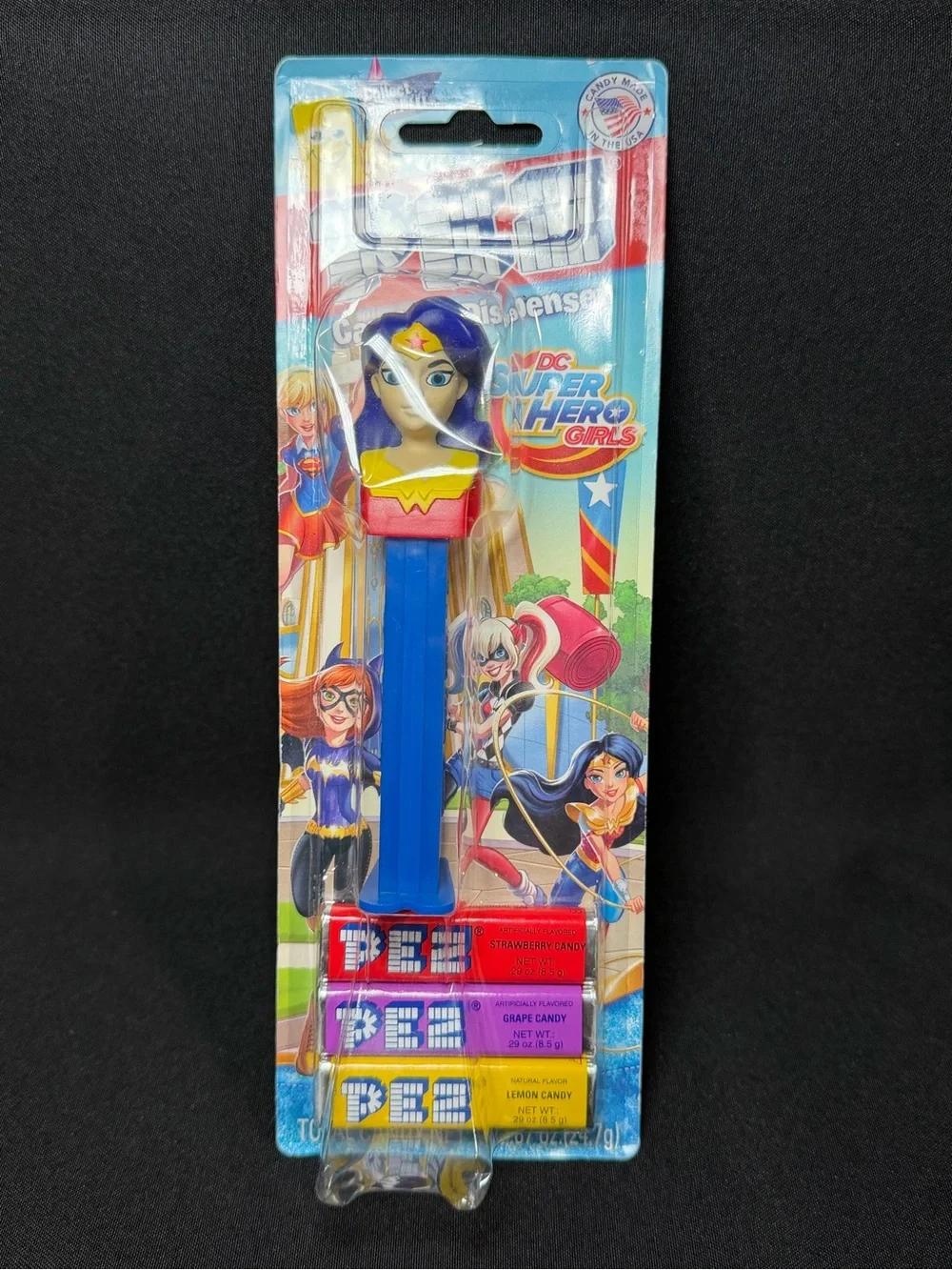 2 Wonder Woman /Girl PEZ Dispensers New DC Superhero Girls Justice League